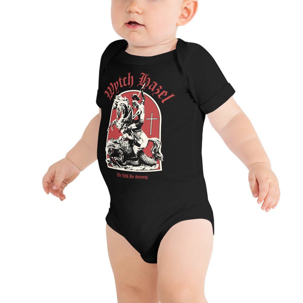 'We Will Be Strong' short sleeve baby grow/one piece