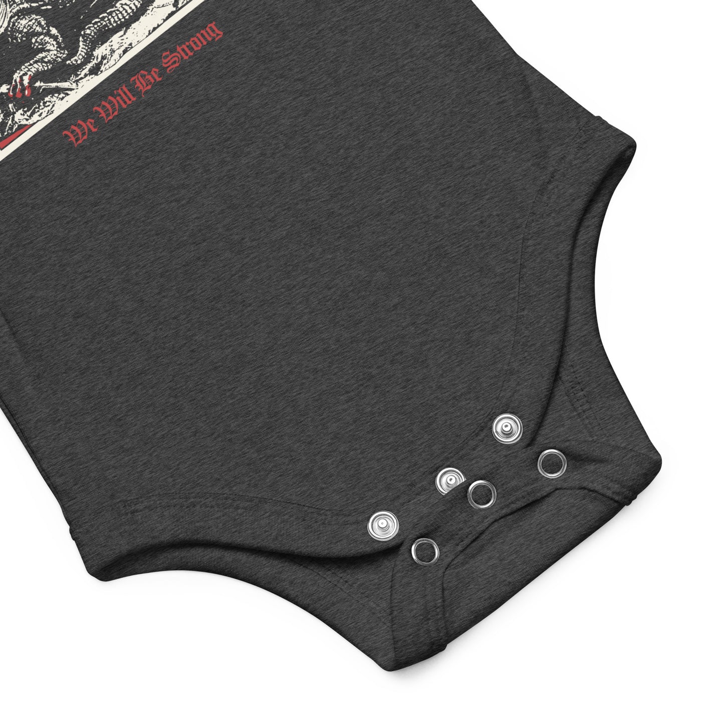 'We Will Be Strong' short sleeve baby grow/one piece