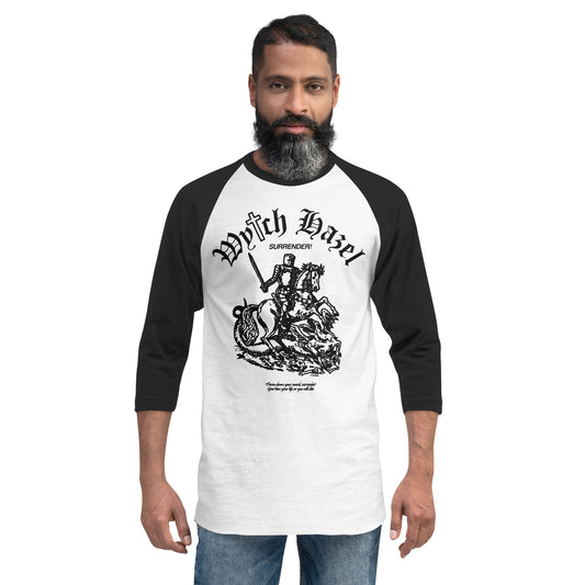 'Surrender' 3/4 sleeve Raglan baseball T-shirt (unisex)